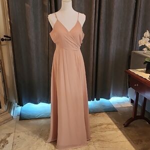 Birdy Grey Dusty Blush Spaghetti-Strap V-Neck Maxi Dress